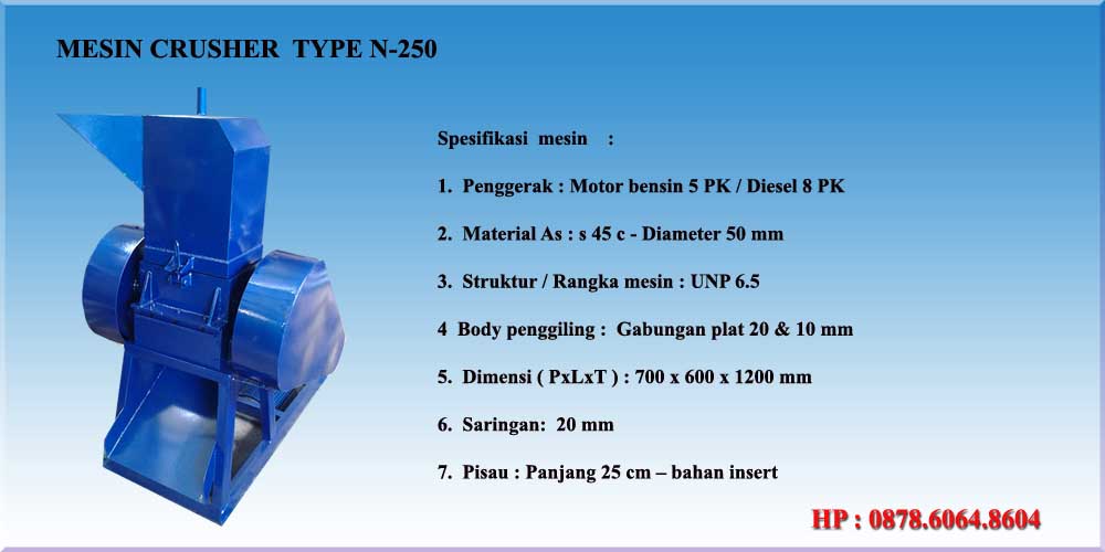 Mesin penghancur plastik