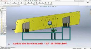 Desain mesin ayakan batu koral dan pasir