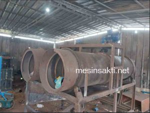 Install mesin ayakan type rotary screen 