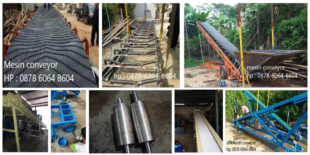 Mesin conveyor untuk mengangkut pasir tambang 