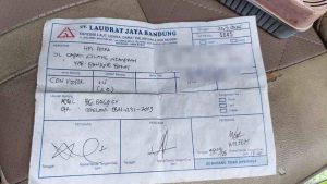 Surat jalan pengiriman screw conveyor ke Kapuk muara Penjaringan Jakarta utara